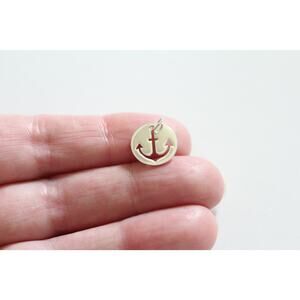 Sterling Silver Anchor Charm, Navy Wife Charm, Navy Seal Charm